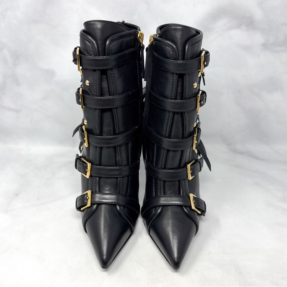 NEW Giuseppe Zanotti Yvette Jeti 110 Studded Fringe Pointed Toe Ankle Boots 38 - Picture 3 of 16